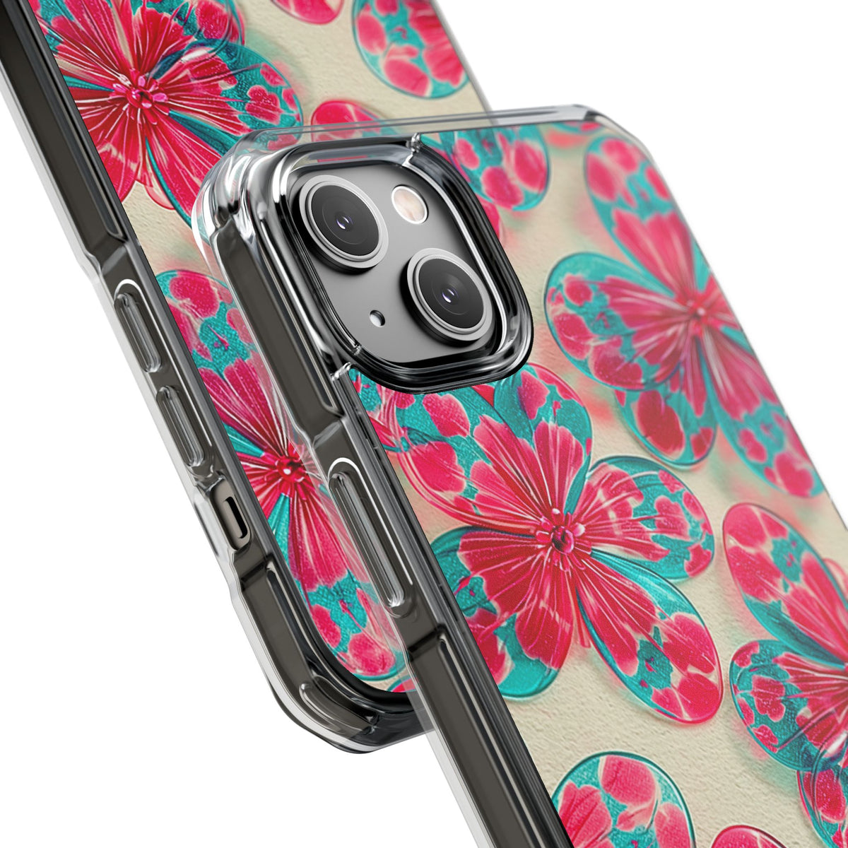 Lucite Jelly Bloom · Clear Impact Magnetic Phone Case for iPhone · Pink