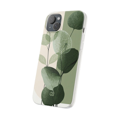 Green Lite Phone Case for iPhone - Sage Leaf Skeletals