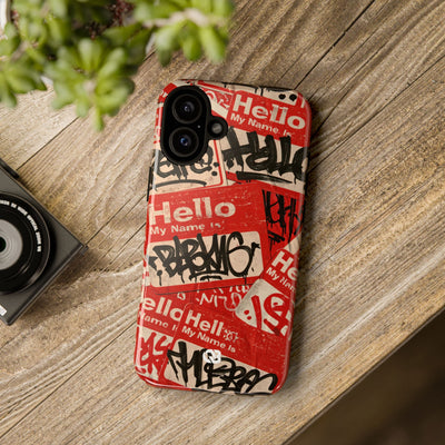 Slap Tag Collage · Tough Phone Case for iPhone · Red