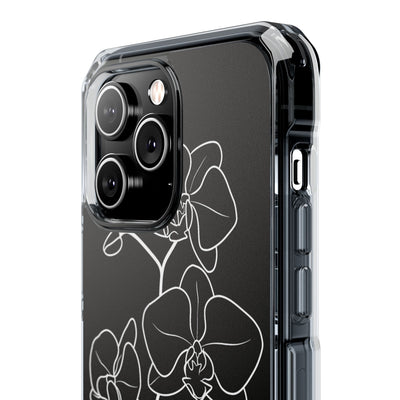 Black Impact MagSafe Phone Case for iPhone - Noir Alabaster Orchid