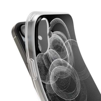 Black Lite Phone Case for iPhone - Kinetic Wireframe Orbit