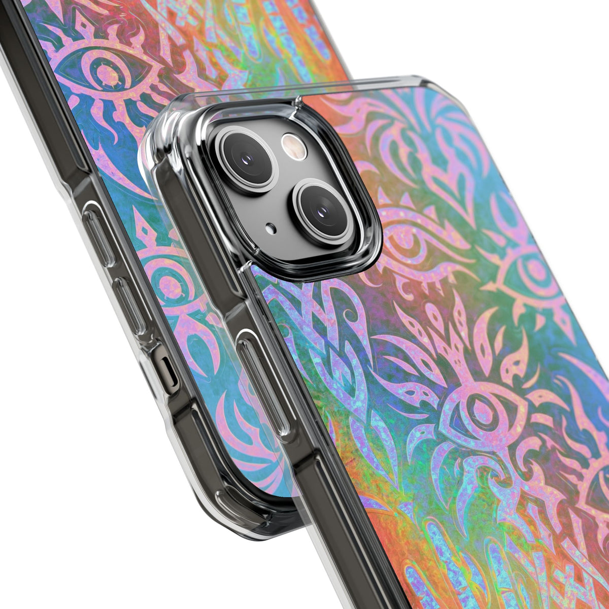 Chromatic Mystic Sigil · Clear Impact Magnetic Phone Case for iPhone · Blue