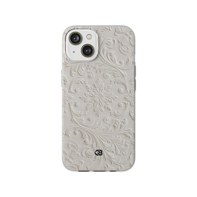 Ivory Baroque Relief · Lite Phone Case for iPhone ·  White