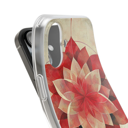 Crimson Bloom iPhone 16 Plus Case - Soft