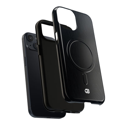 Black Tough 2.0 Magsafe Phone Case for iPhone - Midnight Brushed Grain