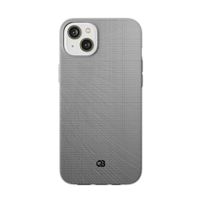 Grey Lite Phone Case for iPhone - Chrome Mesh Warp