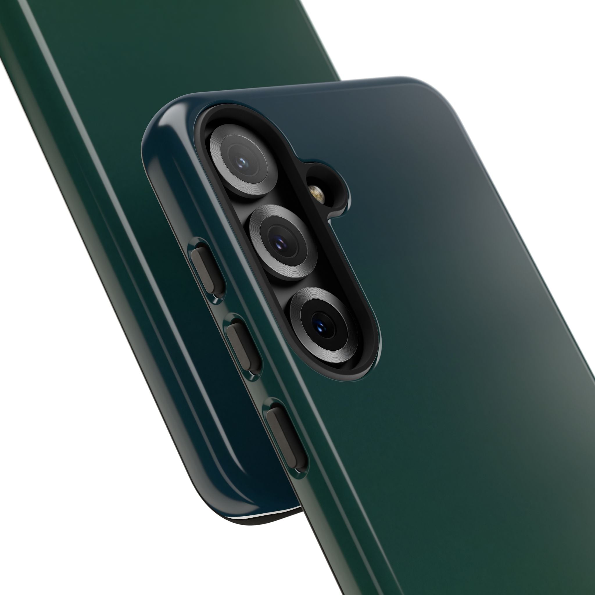 Green Tough Phone Case for Samsung - Midnight Pine Horizon