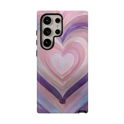 Lavender Pulse Hearts · Tough Mobilskal för Samsung