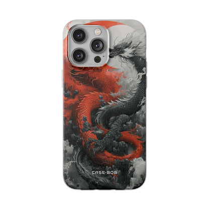 Kaksoslohikäärmeet Crimson iPhone 14 Pro Max -pehmeä suojakotelo