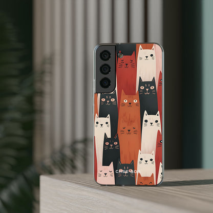 Elongated Cats Zwart Samsung S22 - Soft