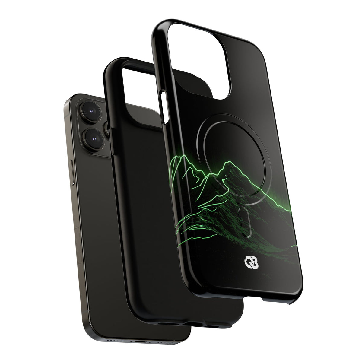 Nordic Mountain Contour · Tough 2.0 Magnetic Phone Case for iPhone · Black