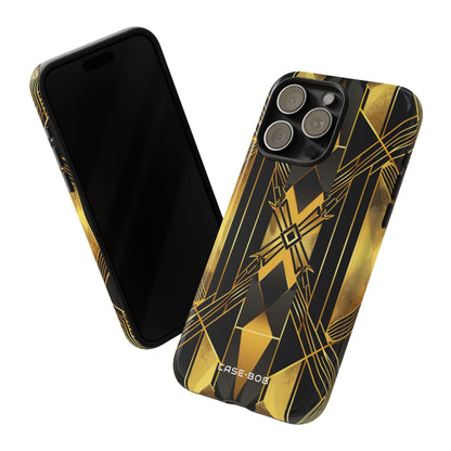Golden Diamond Radiance iPhone 15 Pro Max Case - Tough