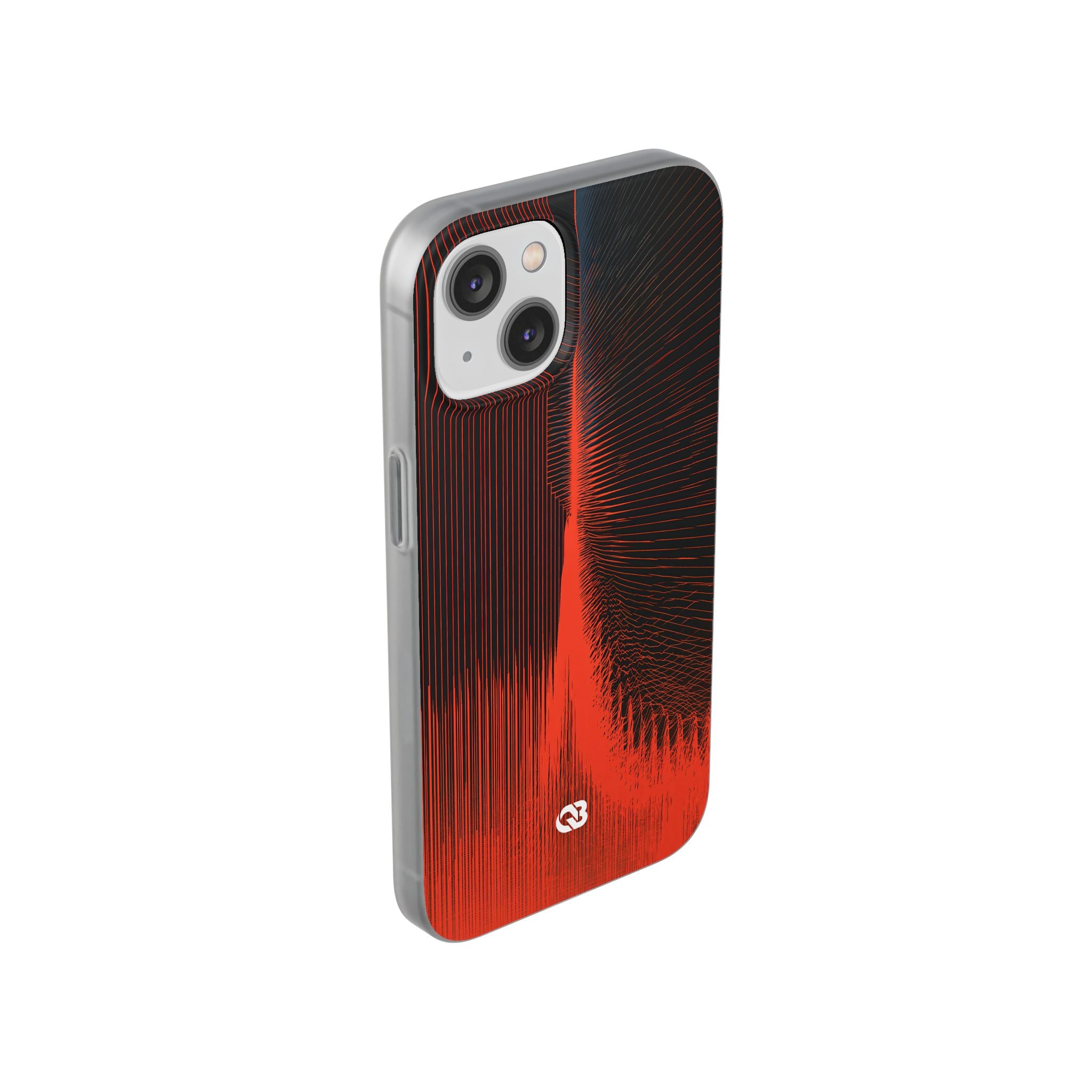 Red Lite Phone Case for iPhone - Crimson Frequency Pulse