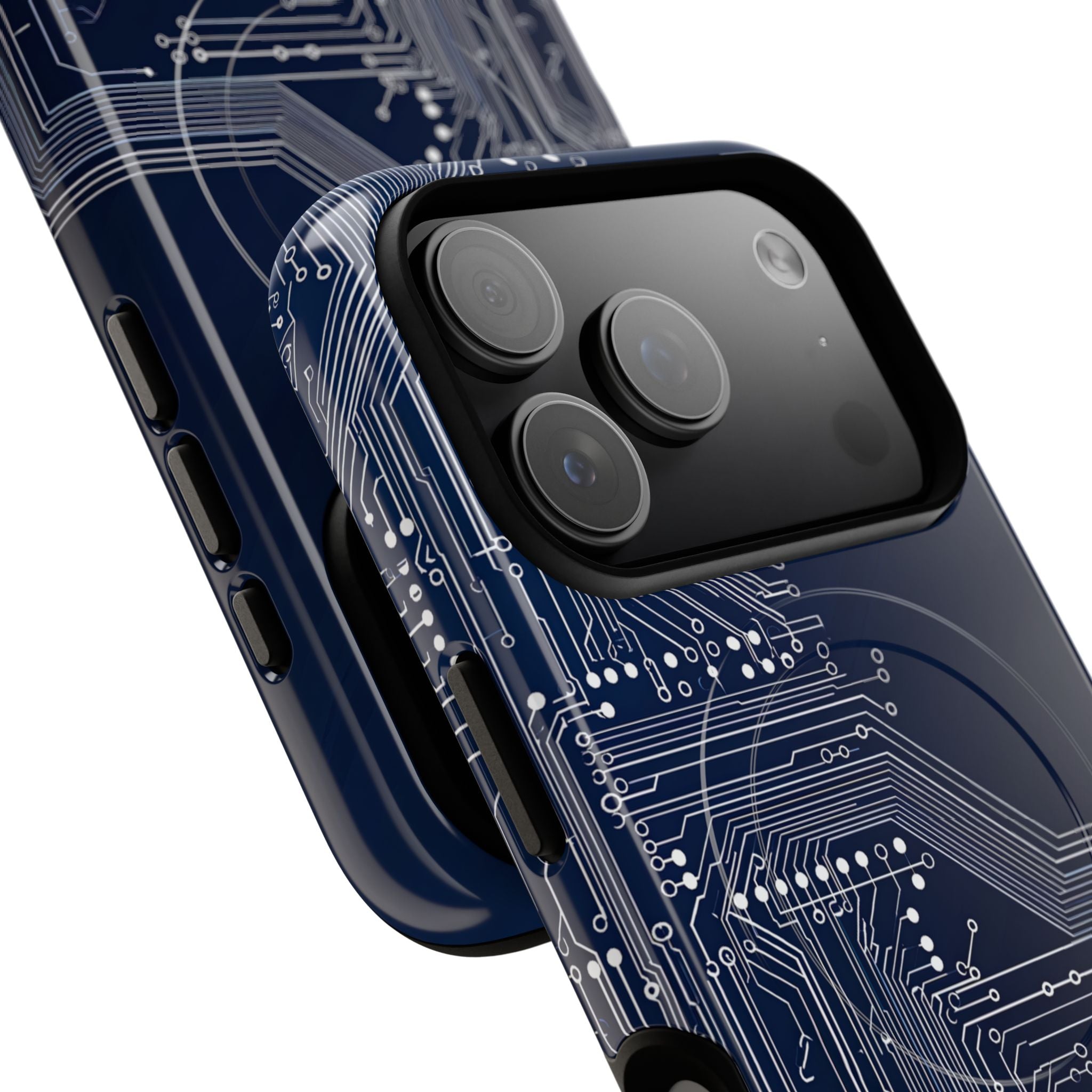Blue Tough 2.0 Magsafe Phone Case for iPhone - Cobalt Data Stream