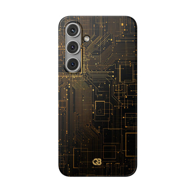 Gold Lite Phone Case for Samsung - Amber Core Mainframe