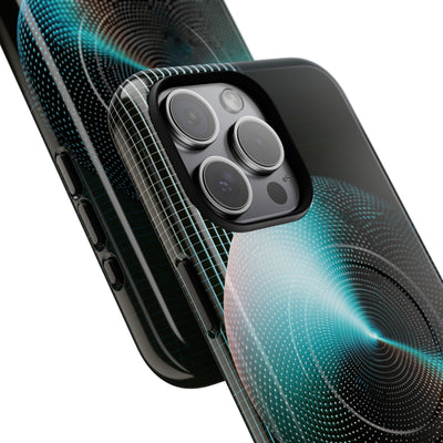 Blue Tough 2.0 Magsafe Phone Case for iPhone - Cyan Vector Sphere