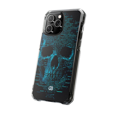 Cyan Glitch Skull · Impact Custodia per iPhone · Magsafe