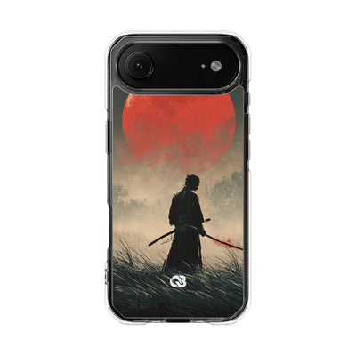 Crimson Moon Ronin · Clear Impact Magnetic Phone Case for iPhone · Red
