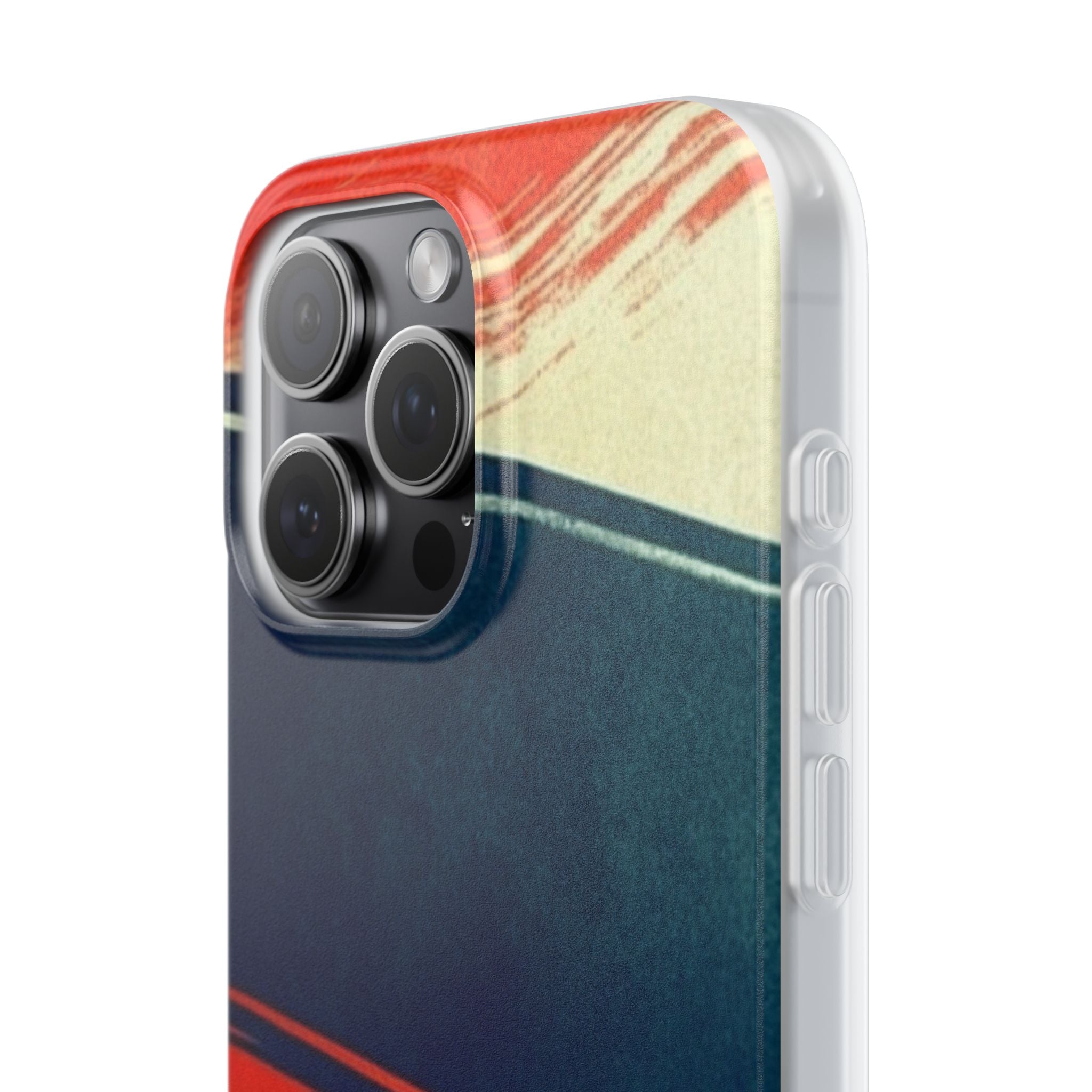 Blaues diagonales Bewegungsmuster iPhone 15 Pro Max Case - Soft