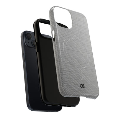 Grey Tough 2.0 Magsafe Phone Case for iPhone - Chrome Mesh Warp