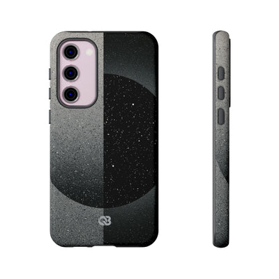 Black Tough Phone Case for Samsung - Lunar Static Orbit