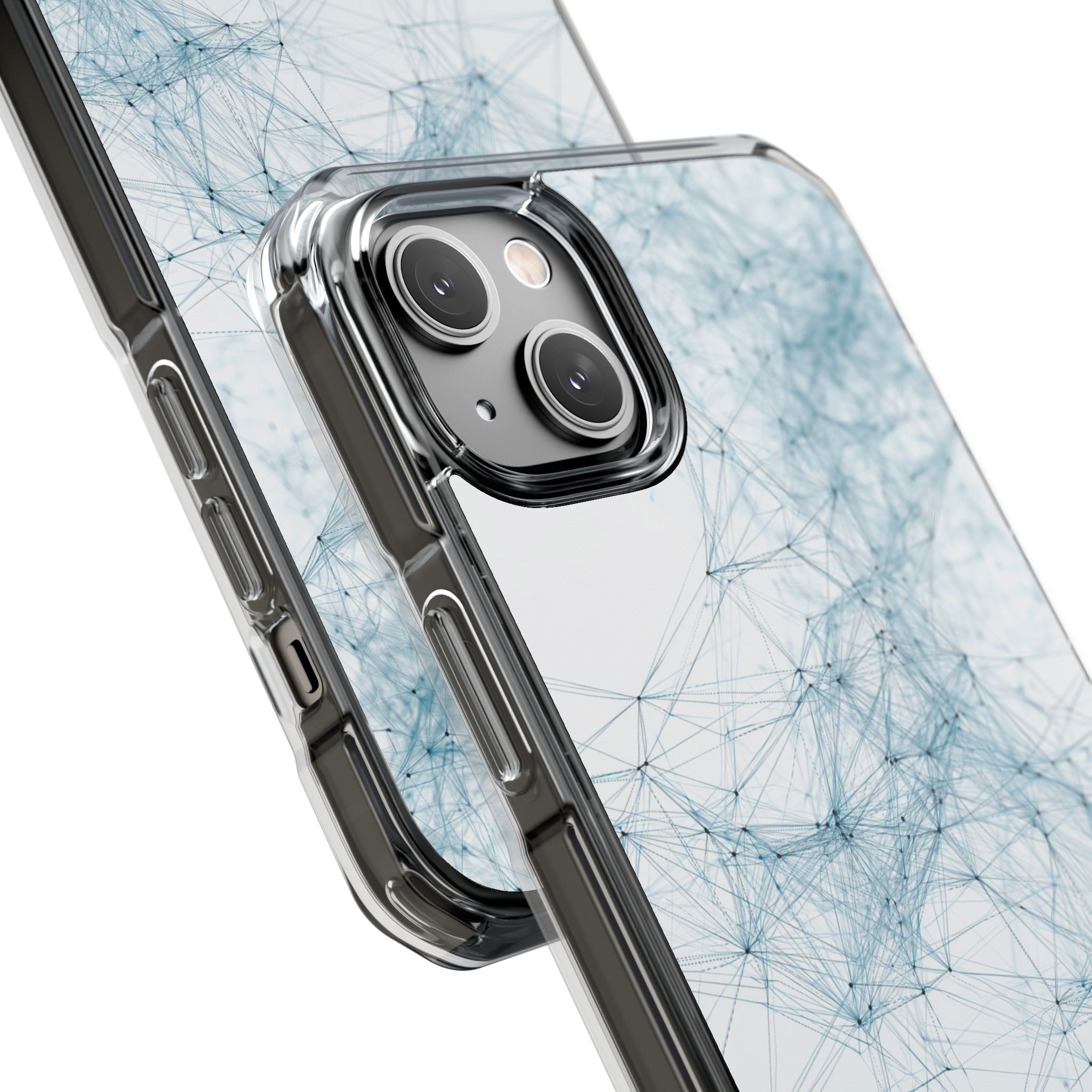 Blue Impact MagSafe Phone Case for iPhone - Glacial Neural Web
