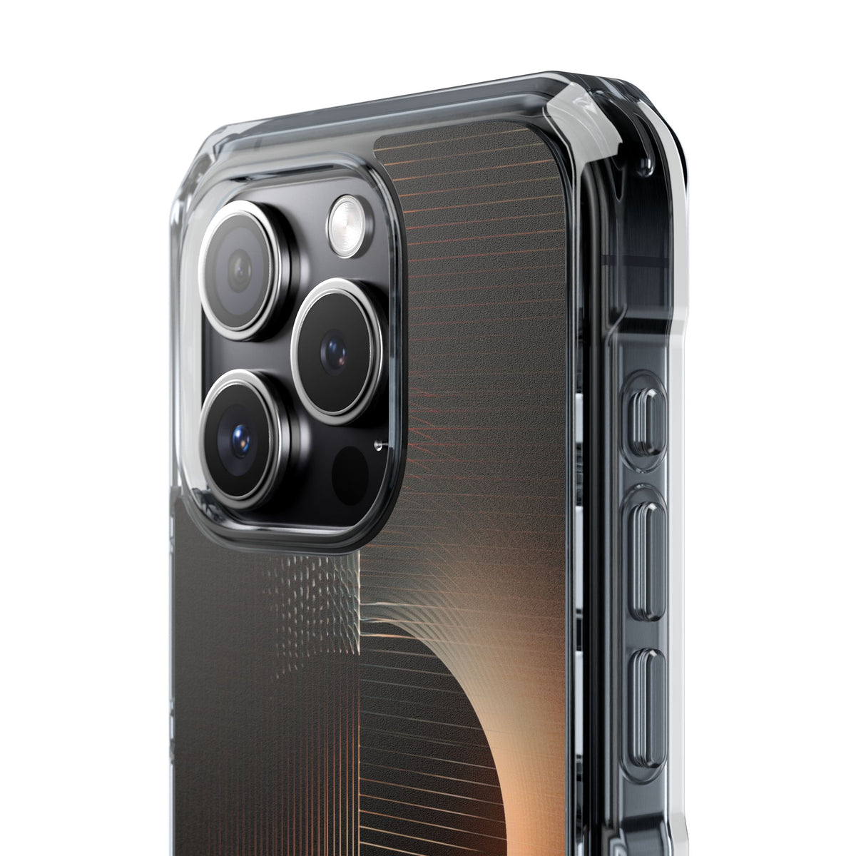 Amber Meridian · Clear Impact Magnetic Phone Case for iPhone · Black