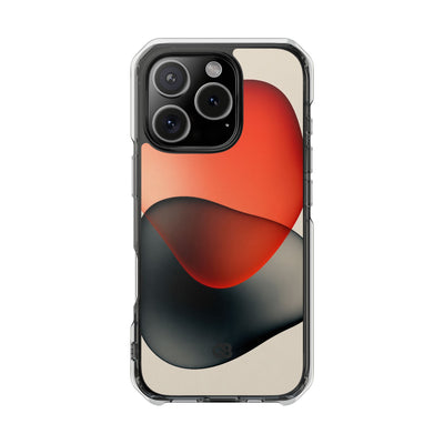 Translucent Crimson Form · Clear Impact Magnetic Phone Case for iPhone · Red