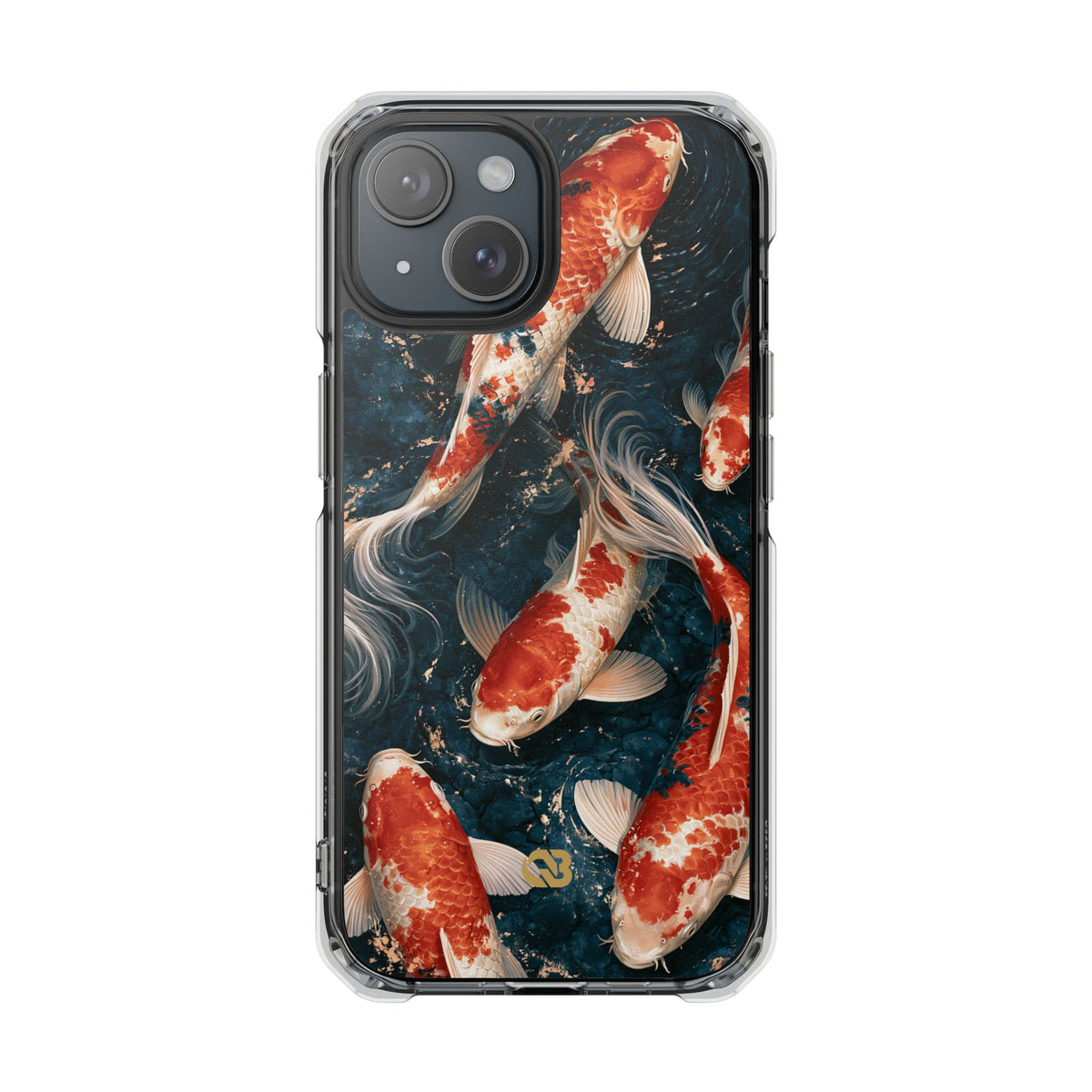 Imperial Nishikigoi · Clear Impact Magnetic Phone Case for iPhone ·  Blue