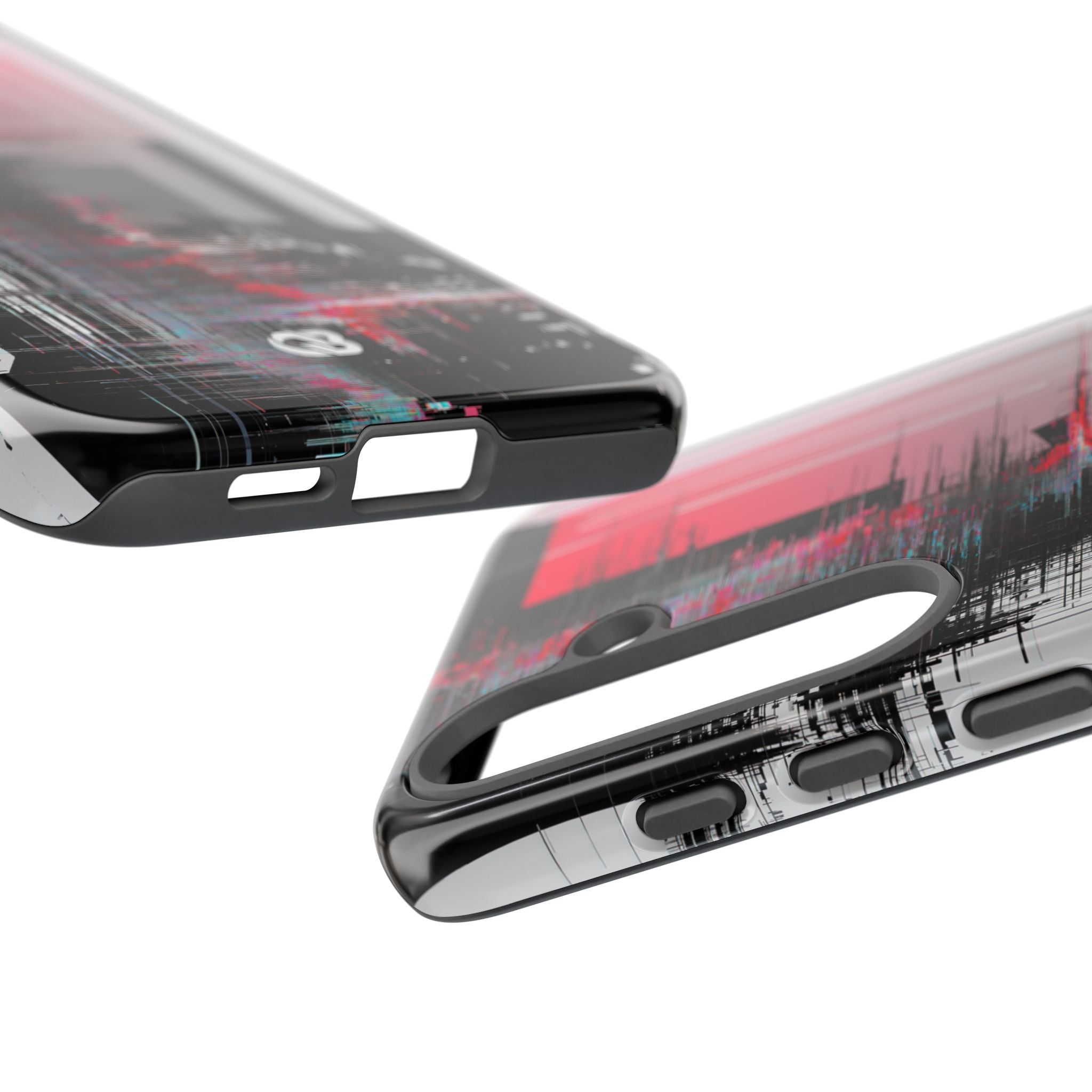 Black Tough Phone Case for Samsung - Crimson Data Leak