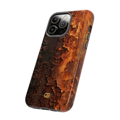 Orange Tough Phone Case for iPhone - Oxidized Iron Crust