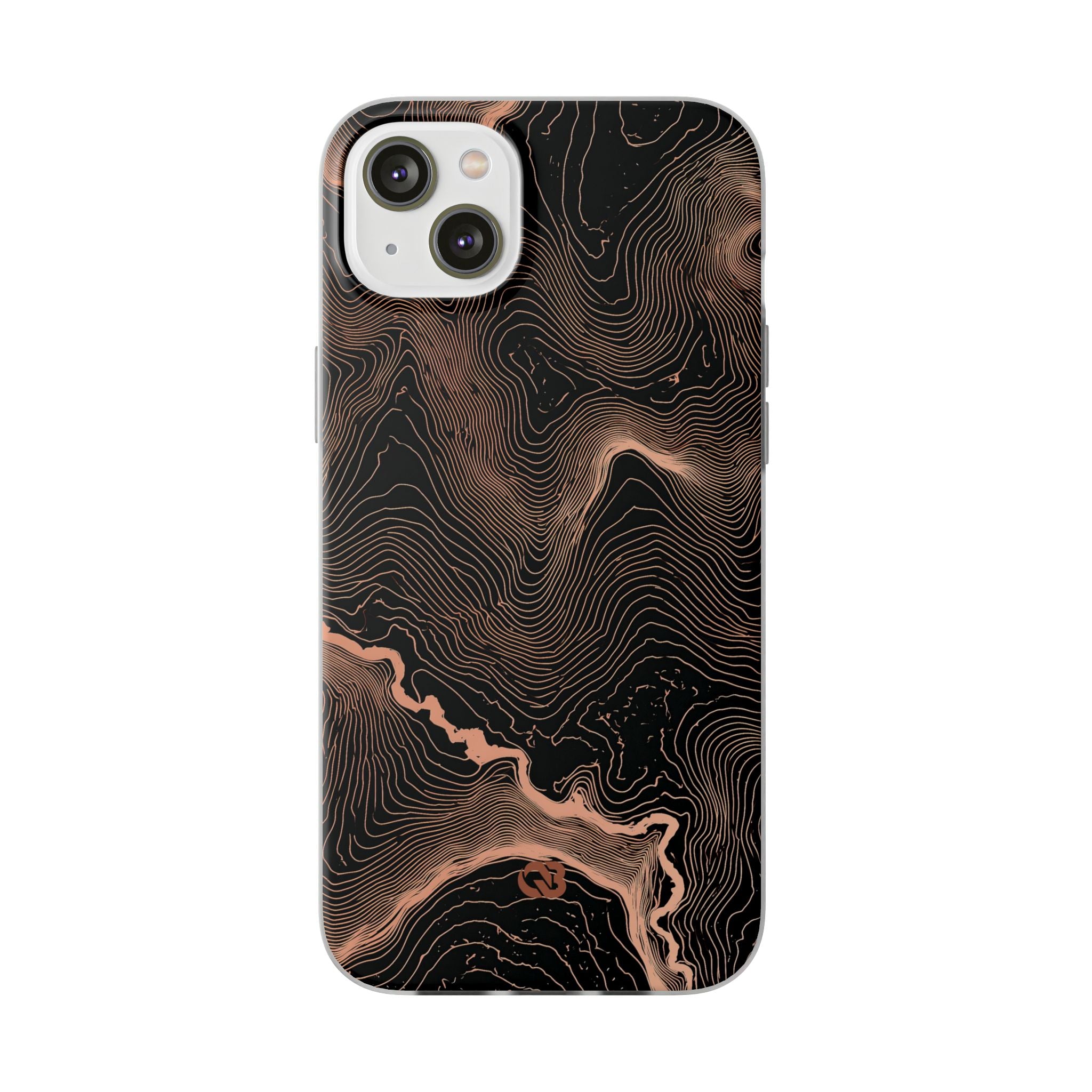 Orange Lite Phone Case for iPhone - Salmon Ridge Topo