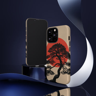 Crimson Pine Solitude · Tough Phone Case for iPhone · Beige