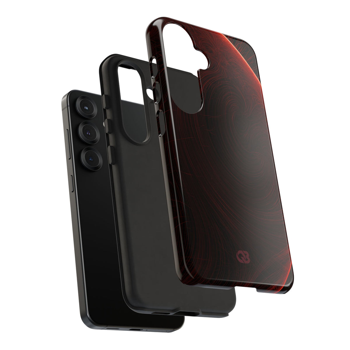 Red Tough Phone Case for Samsung - Crimson Flare Flux