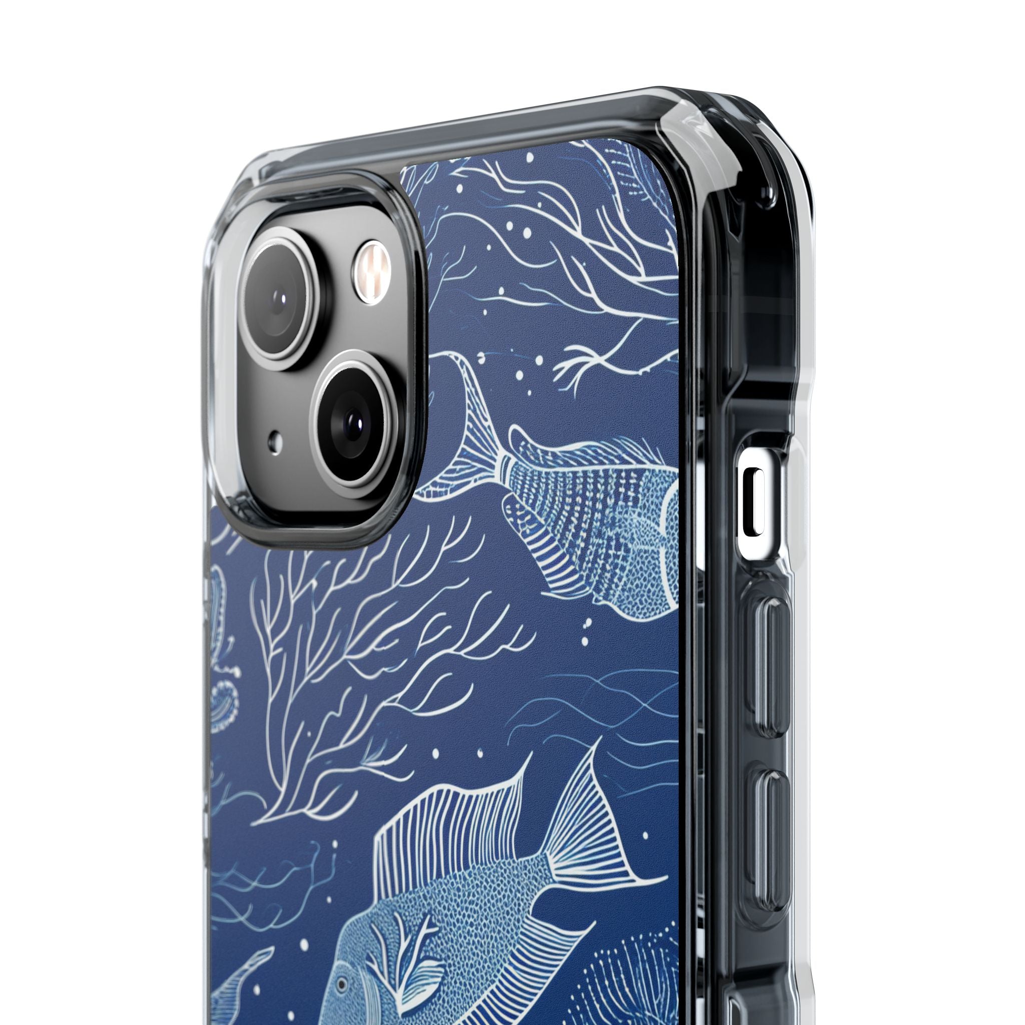 Navy Scale Reef iPhone 14 Case - Impact