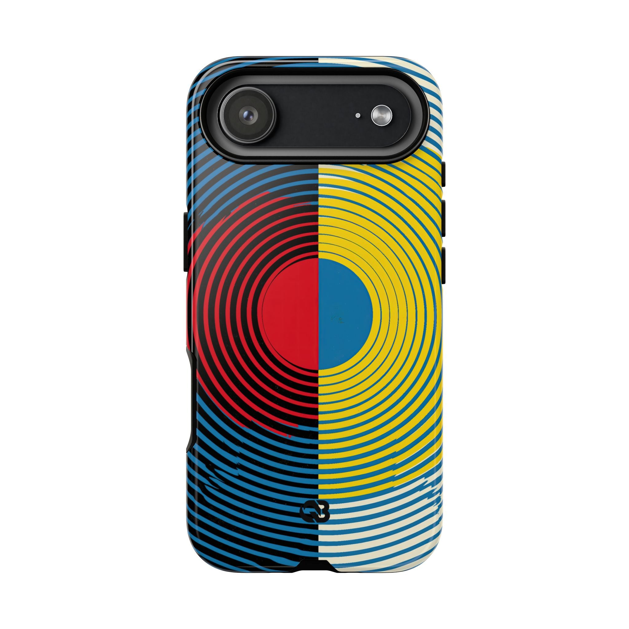 Blue Tough Phone Case for iPhone - Primary Circuit Orbit