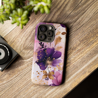 Gilded Violet Bloom · Tough Phone Case for iPhone