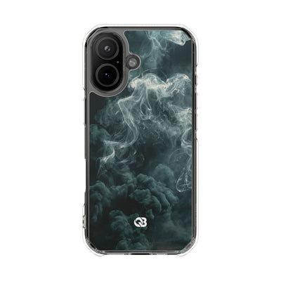 Luminescent Vapor Drift · Clear Impact Magnetic Phone Case for iPhone · Teal