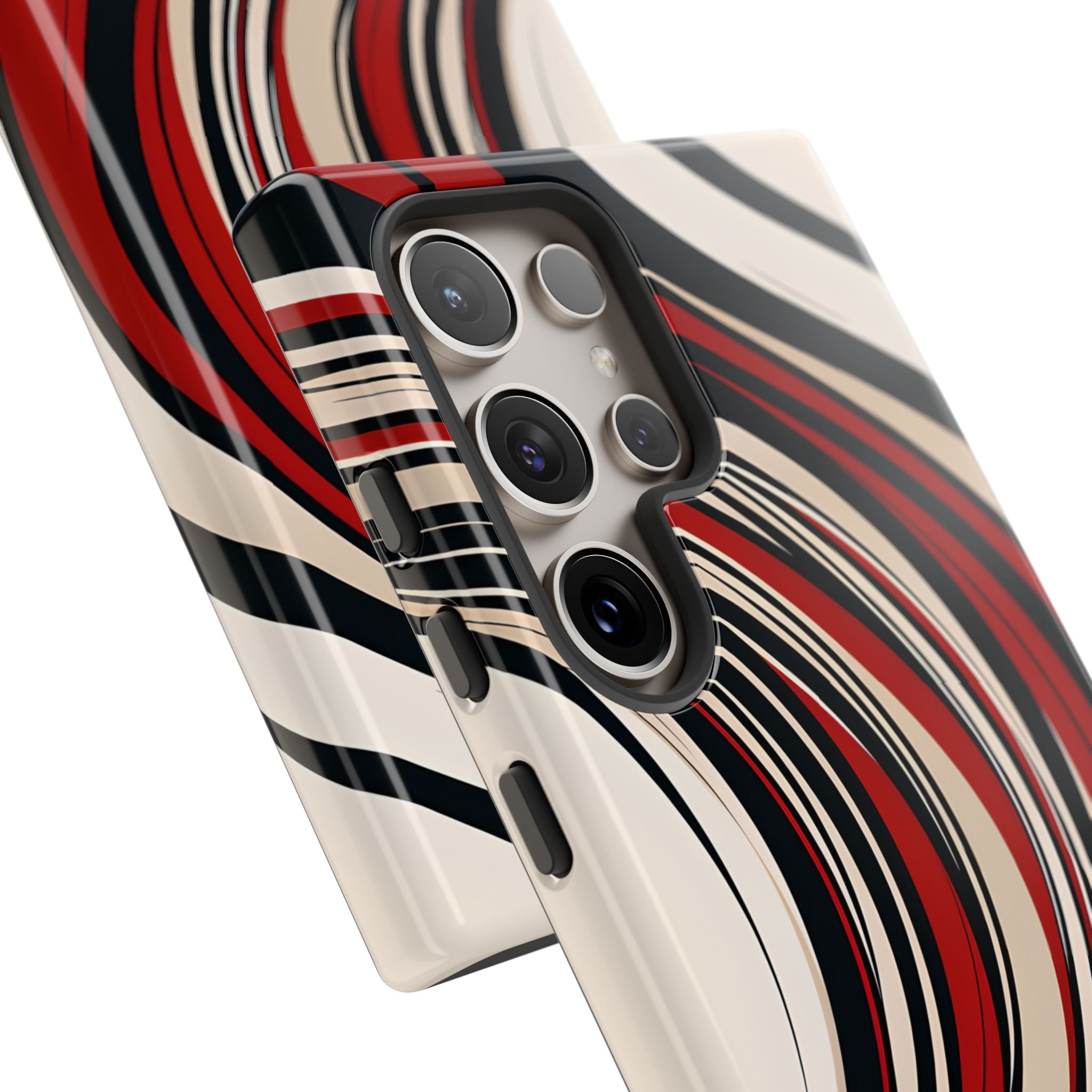 Crimson Flow Waves · Tough Phone Case for Samsung