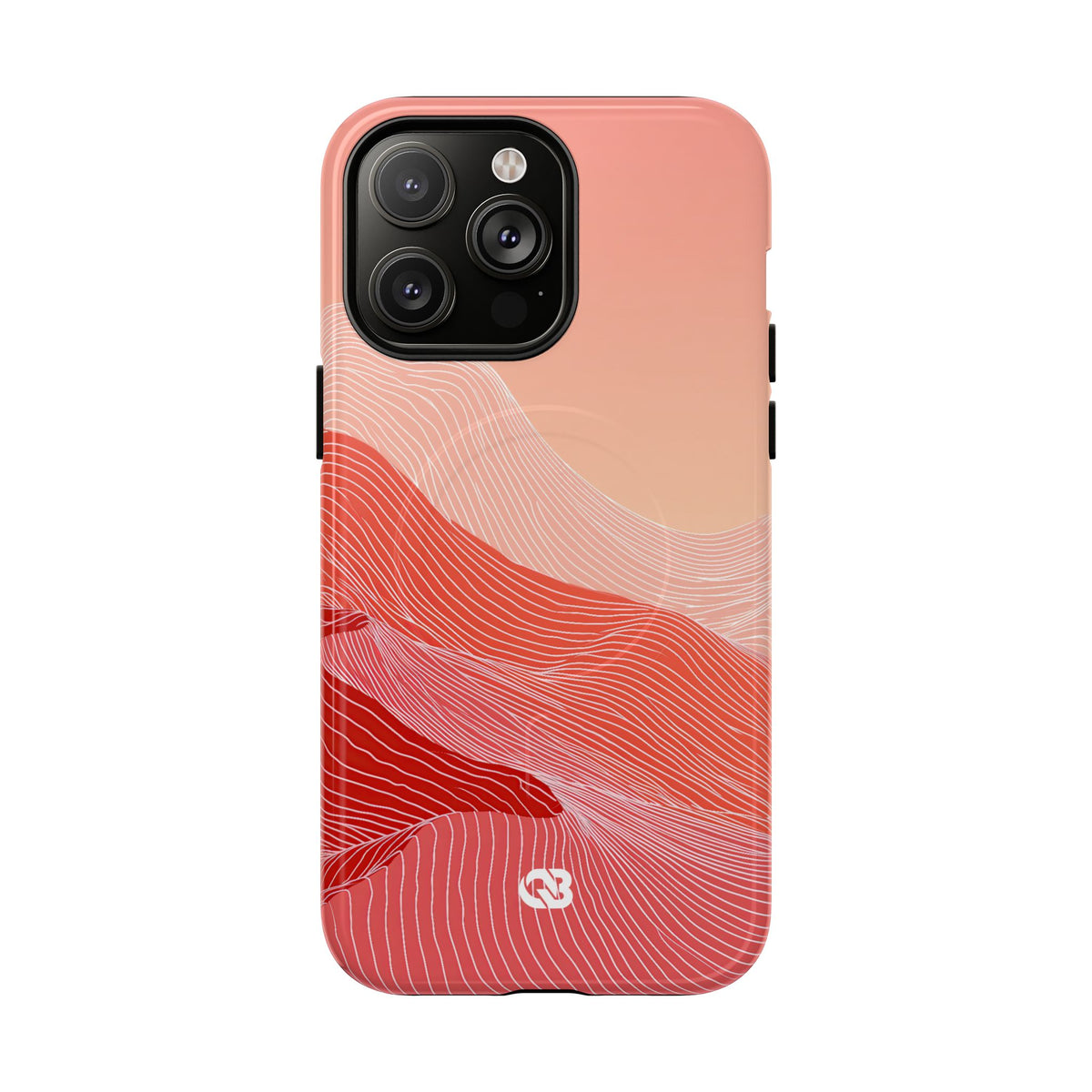 Coral Ridge Contours · Tough 2.0 Magnetic Phone Case for iPhone · Red