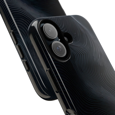 Black Tough Phone Case for iPhone - Obsidian Ridge Flux