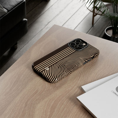 Brown Tough Phone Case for iPhone - Espresso Sand Ridge