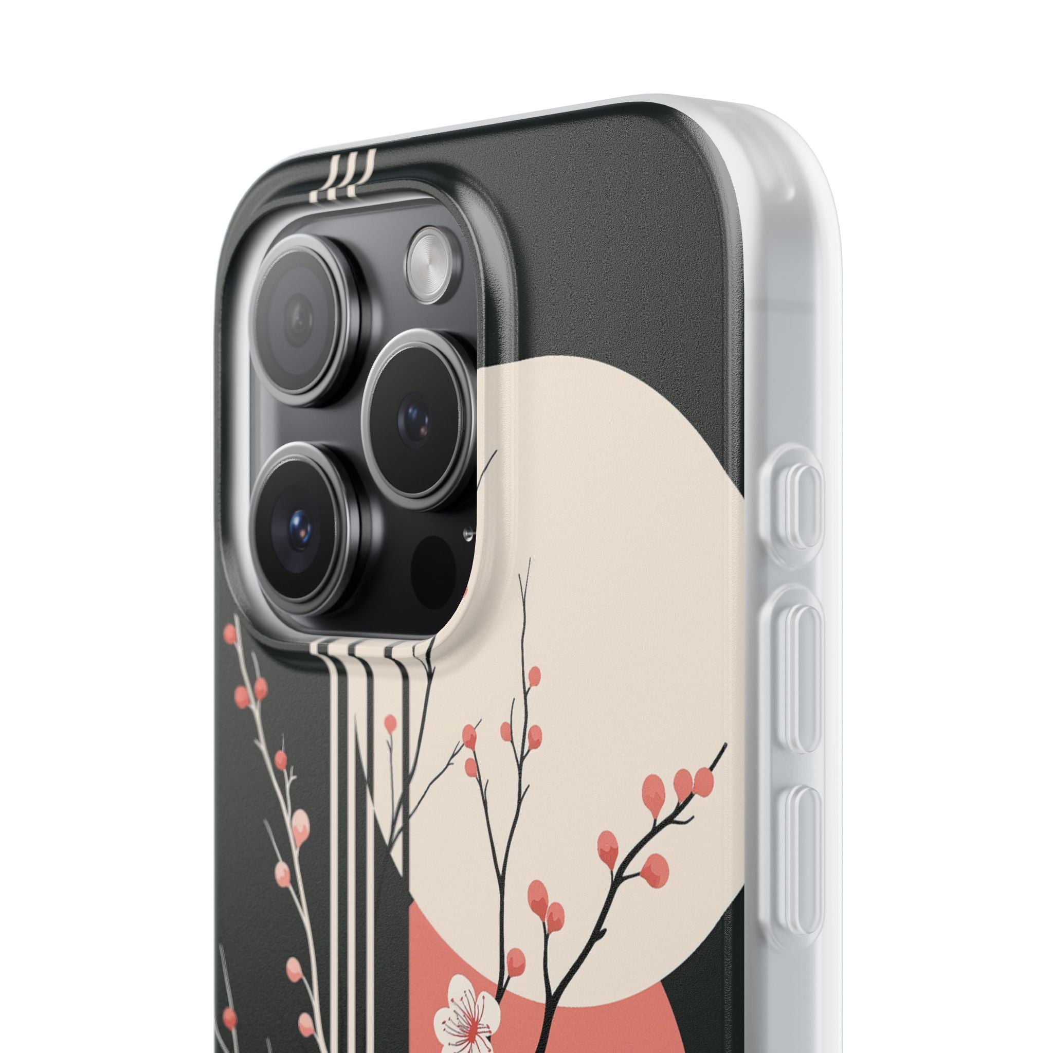 Black Lite Phone Case for iPhone - Kyoto Midnight Blossom