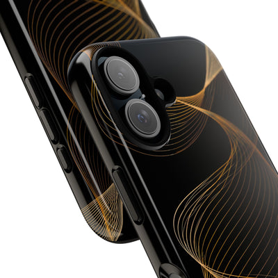 Gold Tough Phone Case for iPhone - Burnished Bronze Helix