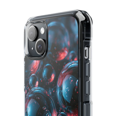 Aqua Gel Spheres · Clear Impact Magnetic Phone Case for iPhone · Blue