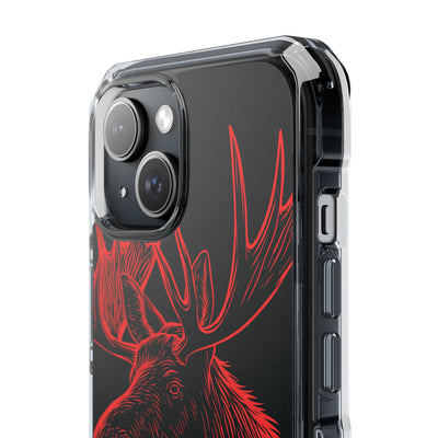 Nordic Elk · Clear Impact Magnetic Phone Case for iPhone · Black