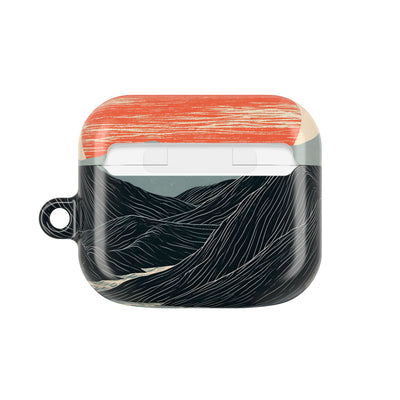 Crimson Ridge Horizon · Hard Case for AirPods & AirPods Pro · Black