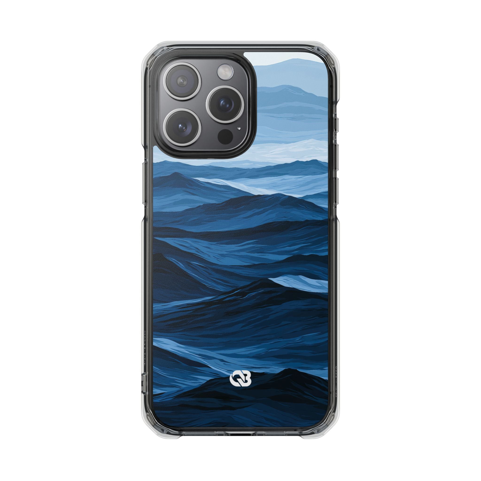 Blue Impact MagSafe Phone Case for iPhone - Cobalt Ridge Tides
