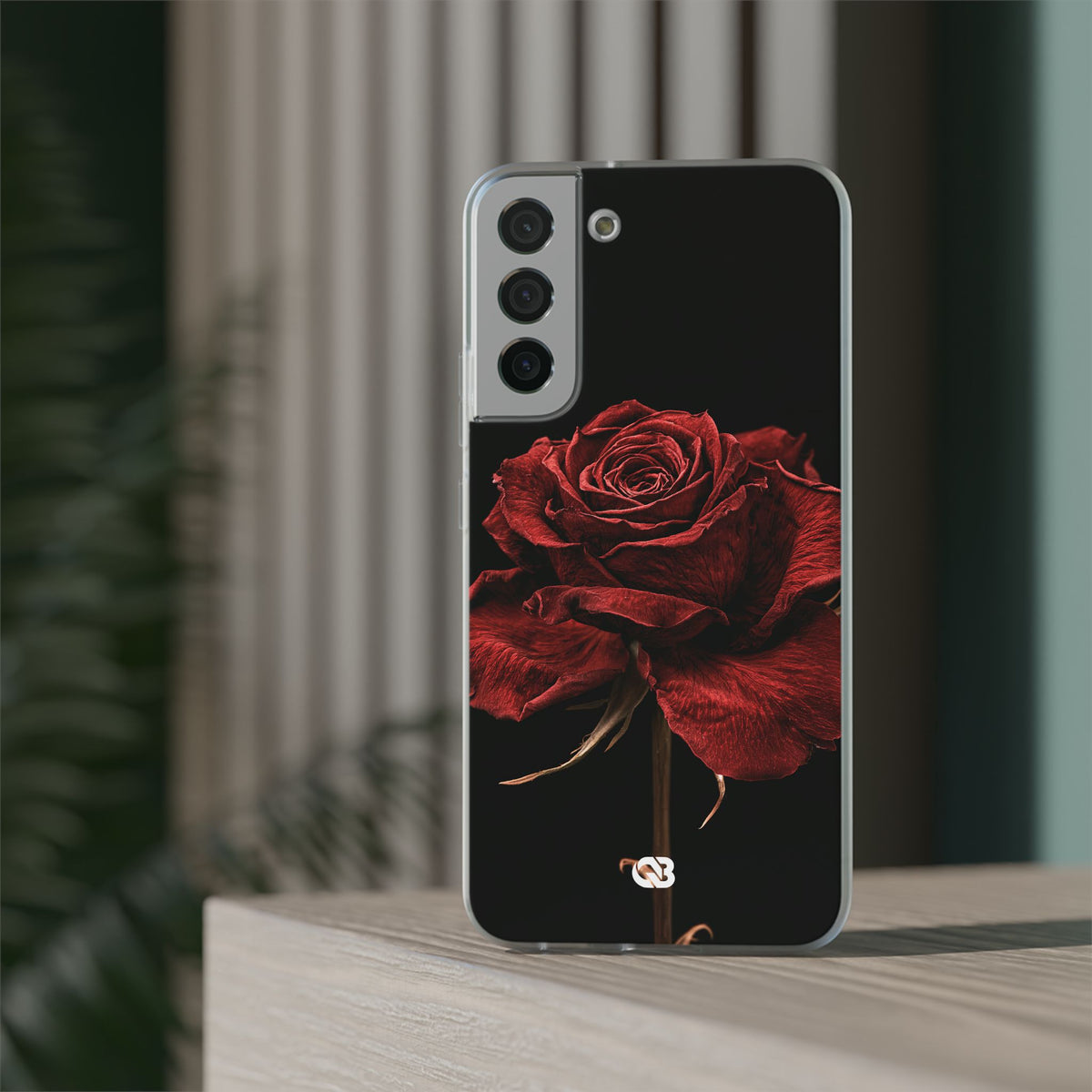 Crimson Noir Rose · Lite Phone Case for Samsung · Black