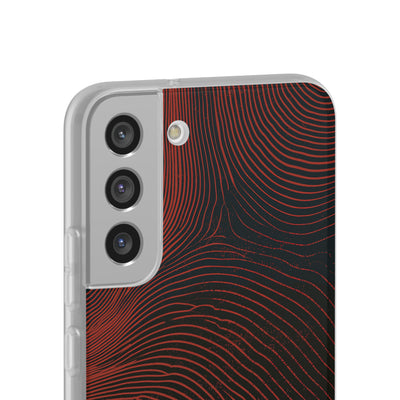 Red Lite Phone Case for Samsung - Terracotta Nerve Map